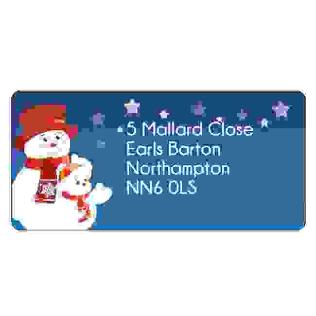 Christmas A4 Sheet Labels - Snowman