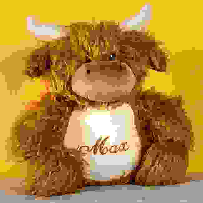 Personalised Soft Toy Highland Cow