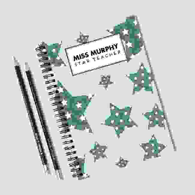 Star Pattern Teacher Personalised Notebook  