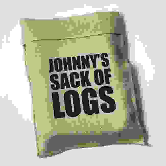 Personalised Large Print Hessian Log Sack