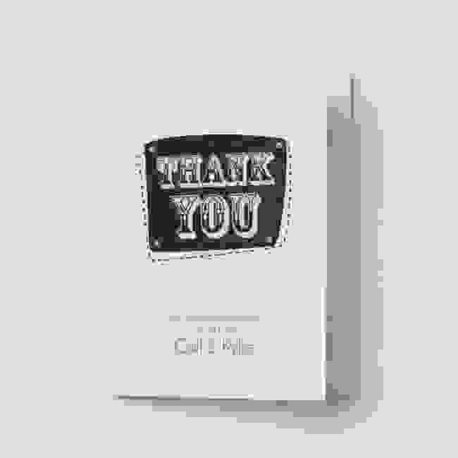Grey - Thank You Card