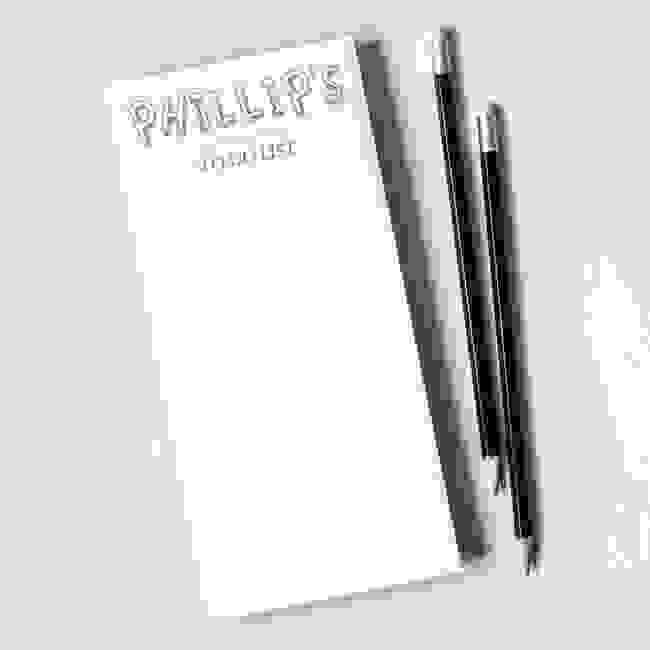 Tear Off Notepad and Plain Pencils - Cartoon Text