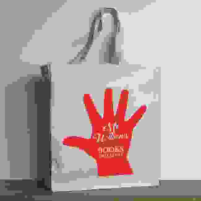Personalised Teacher Tote Bag – Red Hand Print