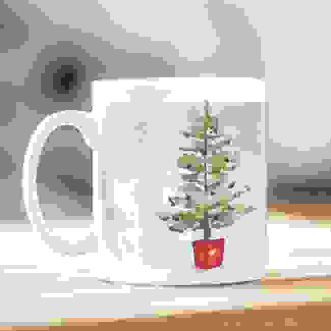 Watercolour Tree Christmas Mug