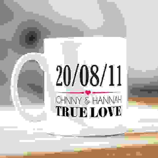 True Love with Date Mug