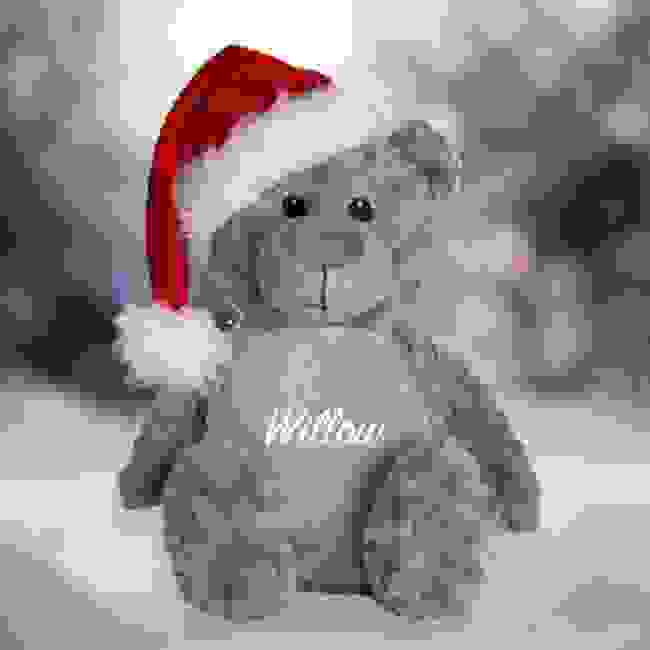 Personalised Soft Grey Bear Toy