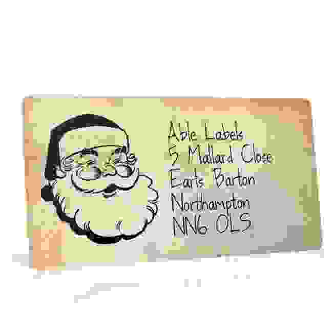 Christmas A4 Sheet Labels - Vintage Santa