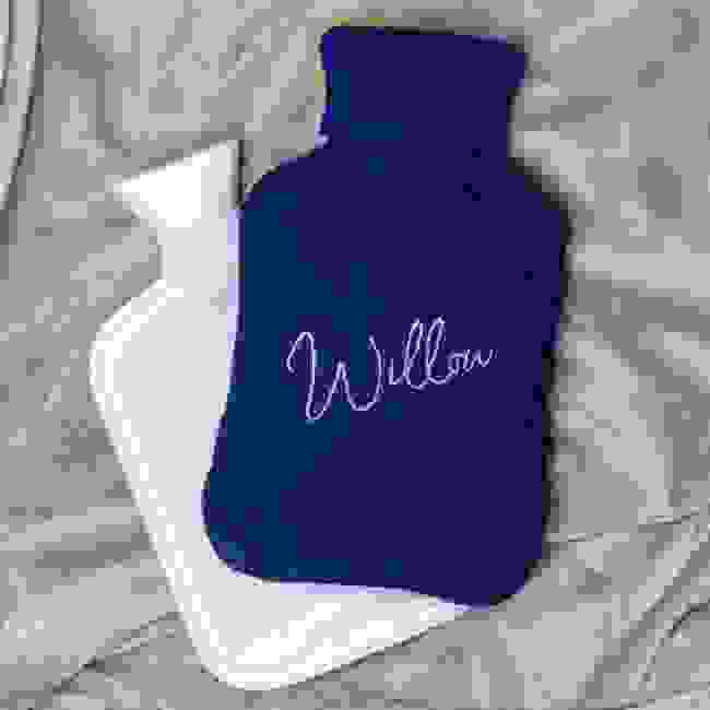 Embroidered Hot Water Bottle Set