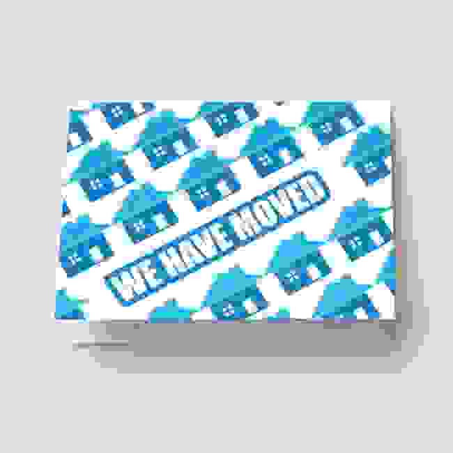 Blue Houses - Change of Address Cards