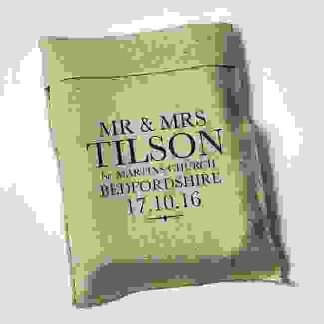 Personalised Wedding Large Letter Hessian Sack 