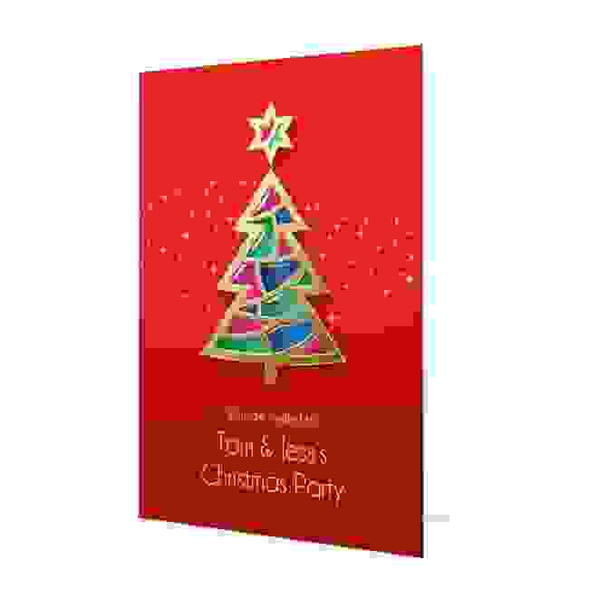 Christmas Invitation Card - Contemporary Christmas Tree