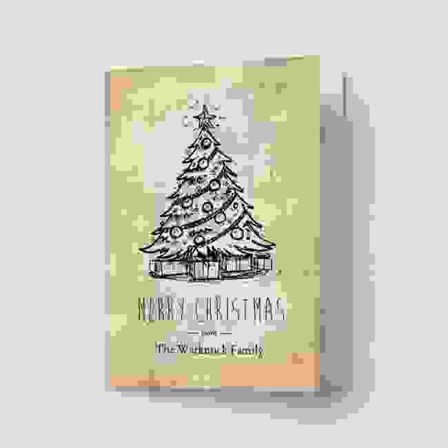 Premium Christmas Cards - Vintage Christmas Tree