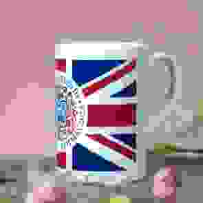 King Charles III Coronation Official Logo Union Jack Coffee Cup