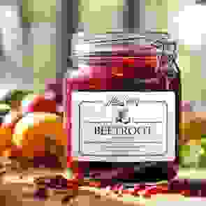 Personalised Vintage Beetroot Chutney Jam Jar Labels