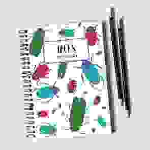 Bugs Pattern Notebook & Pencil Gift Set