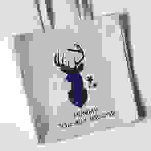 Personalised Christmas Tote Bag - Reindeer Head
