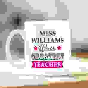 Worlds Greatest Teacher Pink Mug