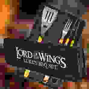 Personalised Lord of the Wings 3 Piece BBQ Tool Set 