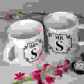 Mr & Mrs Valentine's Day Mugs - Marble Mug Set