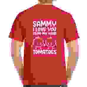 Personalised Valentine's Day Tomatoes T-Shirt