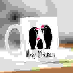 Family of Penguins Christmas Mug