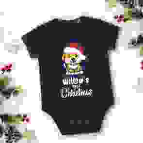 Personalised Christmas Baby Grow - First Christmas - Puppy
