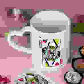 Queen of Hearts - Heart Handle Mug