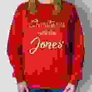 Personalised Christmas Jumper - Text Only (Red)