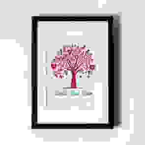 Family Tree - Personalised Framed Art Print (Black Frame)