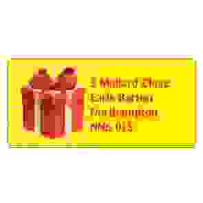 Christmas A4 Sheet Labels - Red Present
