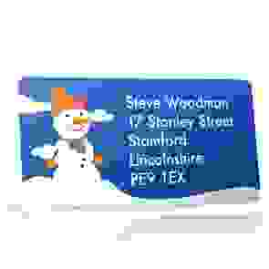 Christmas A4 Sheet Labels - Snowman in the Snow