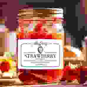 Personalised Vintage Strawberry Preserve Jam Jar Labels