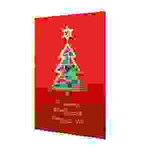 Christmas Invitation Card - Contemporary Christmas Tree
