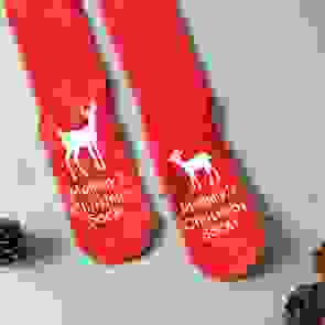 Personalised Christmas Socks - Reindeer and Calf