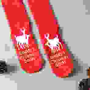 Personalised Christmas Socks - Reindeer and Calf