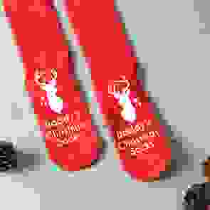 Personalised Christmas Socks - Reindeer Head