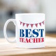 Best Teacher Bunting Mug