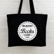 Teacher Tote Bag - Books & Stuff (Black)