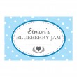 Spotty Blue - Jam Jar Labels