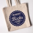 Teacher Tote Bag - Books & Stuff (Natural)