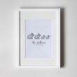Family of Bunnies - Personalised Art Print (White Frame)