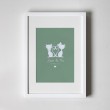 Cat Design - Personalised Art Print (White Frame)