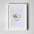 Foxes - Personalised Art Print (White Frame)