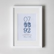 Memorable Date - Personalised Art Print (White Frame)