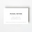 Minimal Design Business Card Back