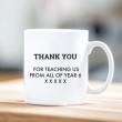 Personalised Teacher Gift Mug - Slab Serif