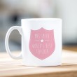 Pink Shield Teacher Mug