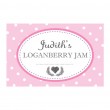Spotty Pink - Jam Jar Labels