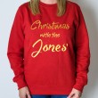 Personalised Christmas Jumper - Text Only (Red)