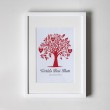 Family Tree - Personalised Framed Art Print (White Frame)